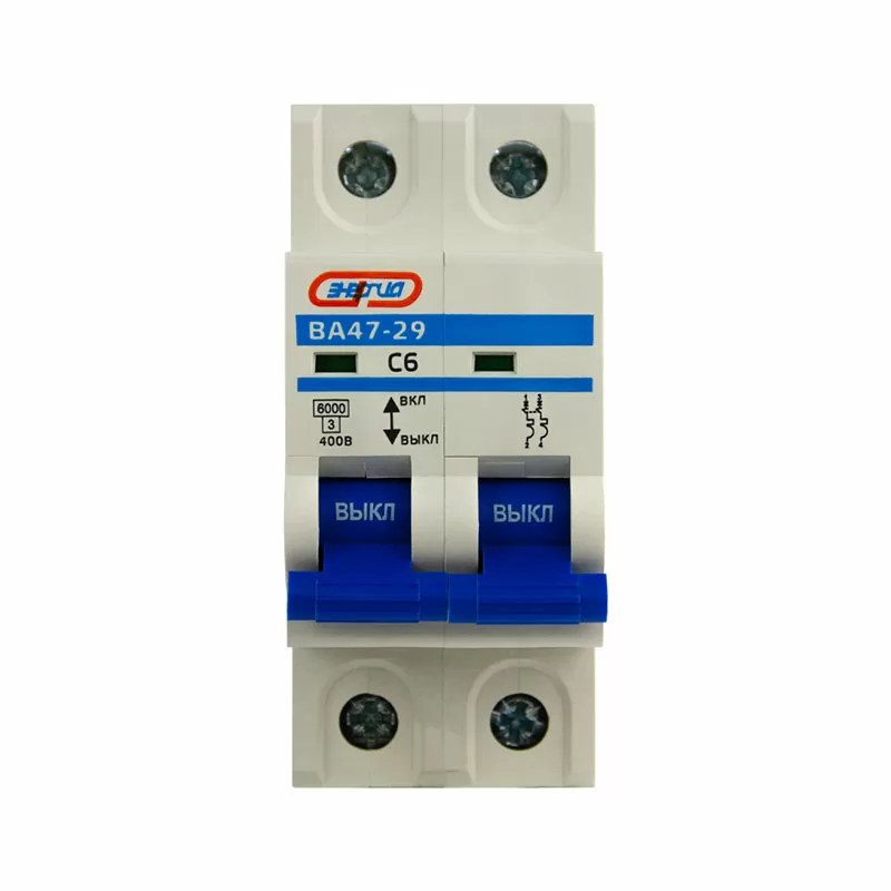 Автоматический выключатель ВА47-29 2P  6А (С) 6кА ЭНЕРГИЯ — изображение 2