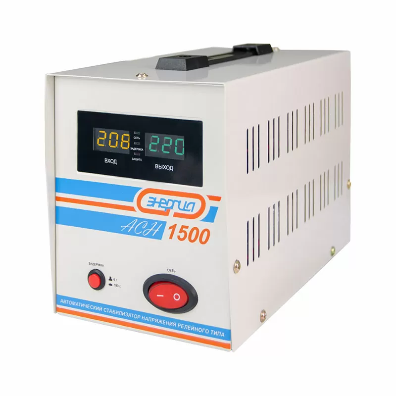 Стабилизатор  АСН- 1500  ЭНЕРГИЯ с цифр. дисплеем — изображение 3