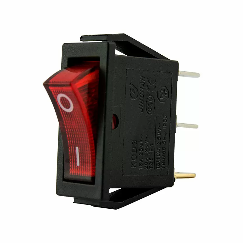 Клавишный переключатель YL202-01 вкл-откл-вкл 1 гр. конт. черн. (100шт/упак) ЭНЕРГИЯ