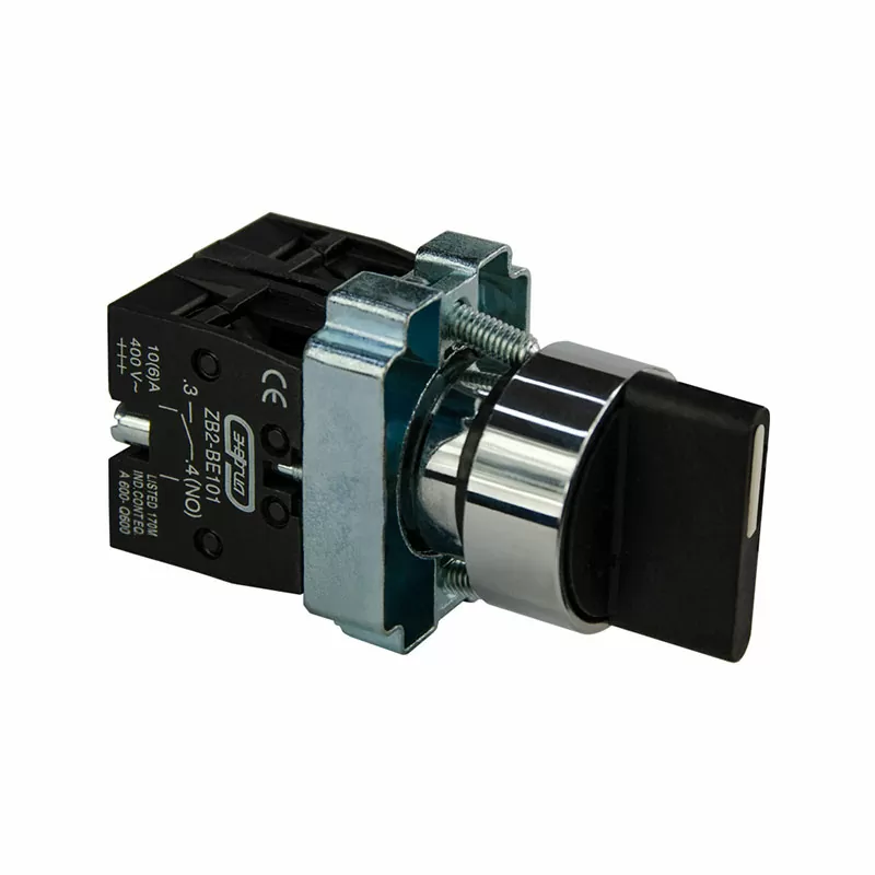 Переключатель XB2-BD53 3 положения с возвратом "I-0-II" стандартная ручка 2НО ЭНЕРГИЯ