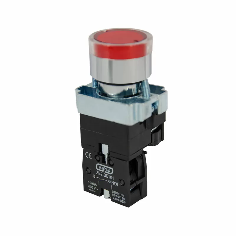 Кнопка XB2-BW3461 d22мм с подсветкой красная неон 230В 1НО ЭНЕРГИЯ