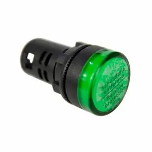 Лампа сигнальная AD22-22D d22мм зеленая LED 24В AC/DC цилиндр ЭНЕРГИЯ