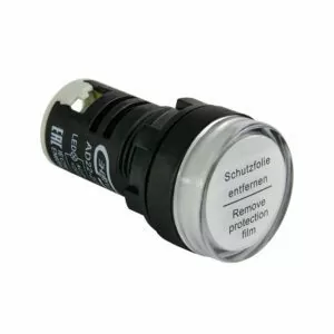 Лампа сигнальная AD22-22D d22мм белая LED 24В AC/DC цилиндр ЭНЕРГИЯ