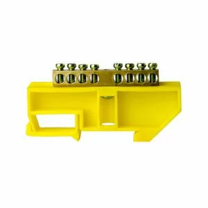 Шина нулевая TS-0609C 6х9  8 отв. на DIN-изоляторе жел. ЭНЕРГИЯ