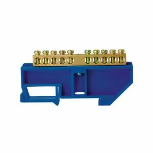 Шина нулевая TS-0609C 6х9 10 отв. на DIN-изоляторе син. ЭНЕРГИЯ