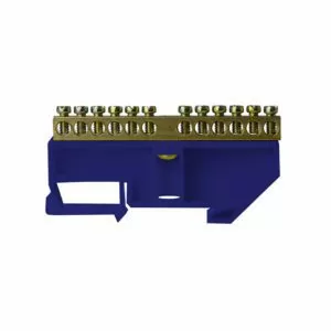 Шина нулевая TS-0609C 6х9 12 отв. на DIN-изоляторе син. ЭНЕРГИЯ