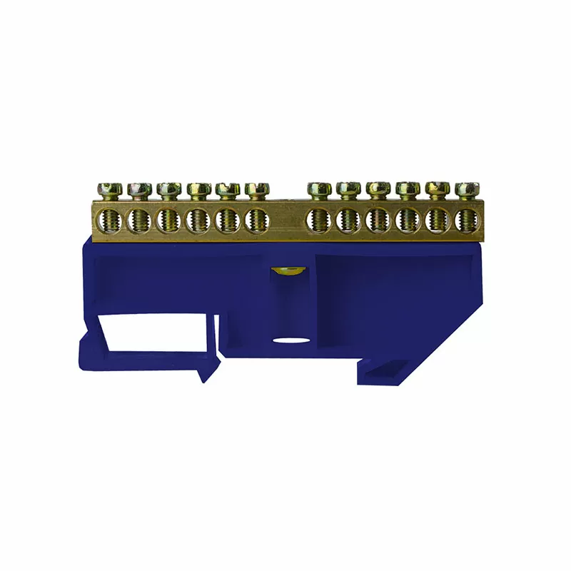 Шина нулевая TS-0609C 6х9 12 отв. на DIN-изоляторе син. ЭНЕРГИЯ