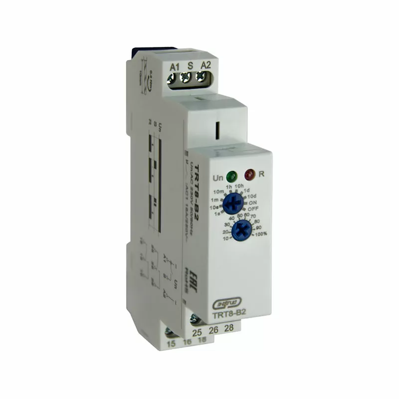 Реле задержки выкл. TRT8-B2 16А 230AС 2пк 0,1с-10дней ЭНЕРГИЯ