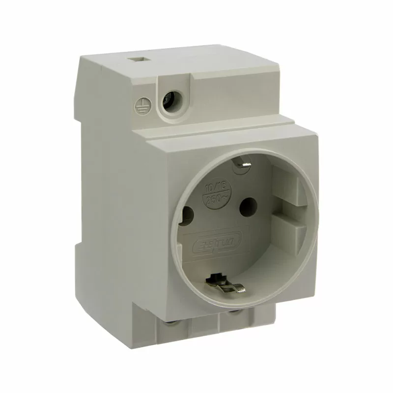 Розетка TMS-5 евро с заземл. 16А 230В на DIN рейку ЭНЕРГИЯ