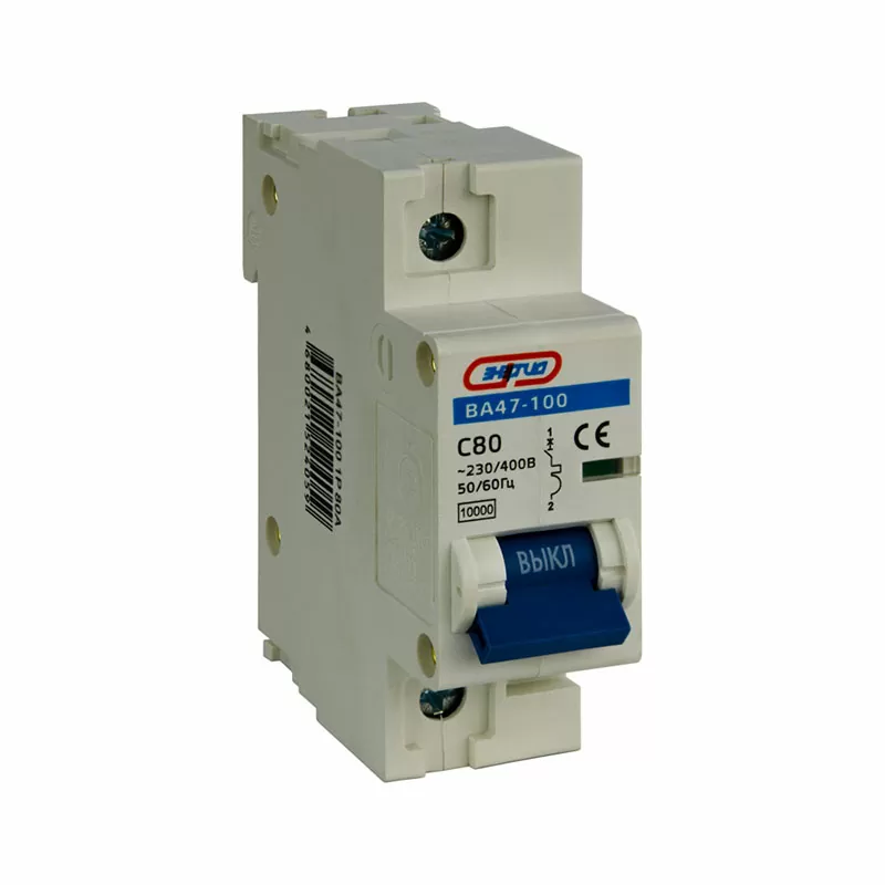 Автоматический выключатель ВА47-100 1P  80А (С) 10кА ЭНЕРГИЯ