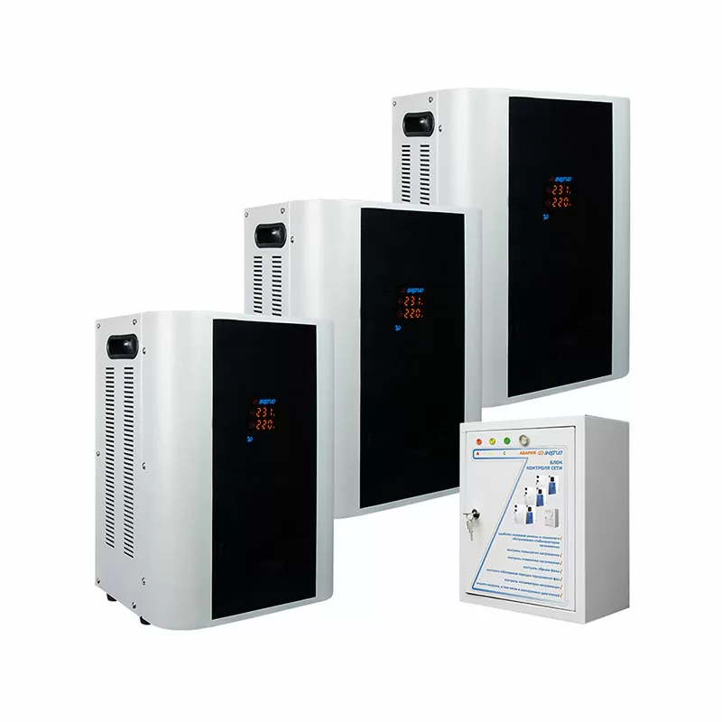 Трёхфазный стабилизатор Энергия 30 000 серии Нybrid (комплект 3стаб.+БКС)