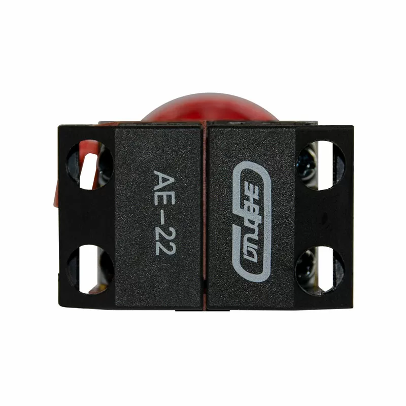 Кнопка AE-22 d22мм Грибок с фиксацией красная 1НО+1НЗ ЭНЕРГИЯ — изображение 2