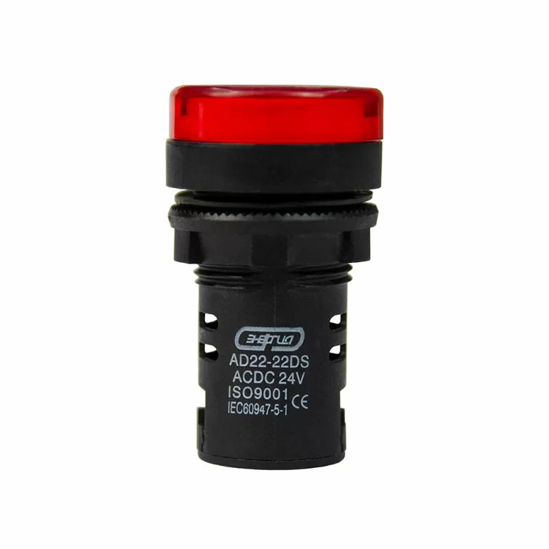 Лампа сигнальная AD22-22D d22мм красная LED 24В AC/DC цилиндр ЭНЕРГИЯ — изображение 3
