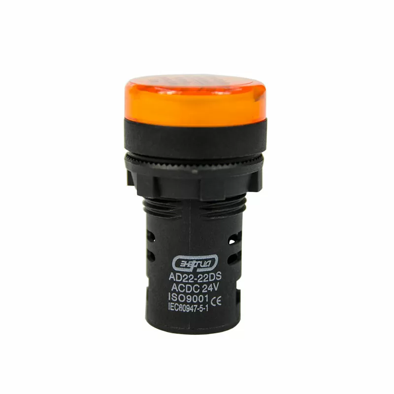 Лампа сигнальная AD22-22D d22мм желтая LED 24В AC/DC цилиндр ЭНЕРГИЯ — изображение 3