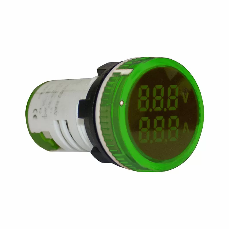 Индикатор тока и напряжения AD22-RAV AC 0-100A 50-500В зеленый ЭНЕРГИЯ