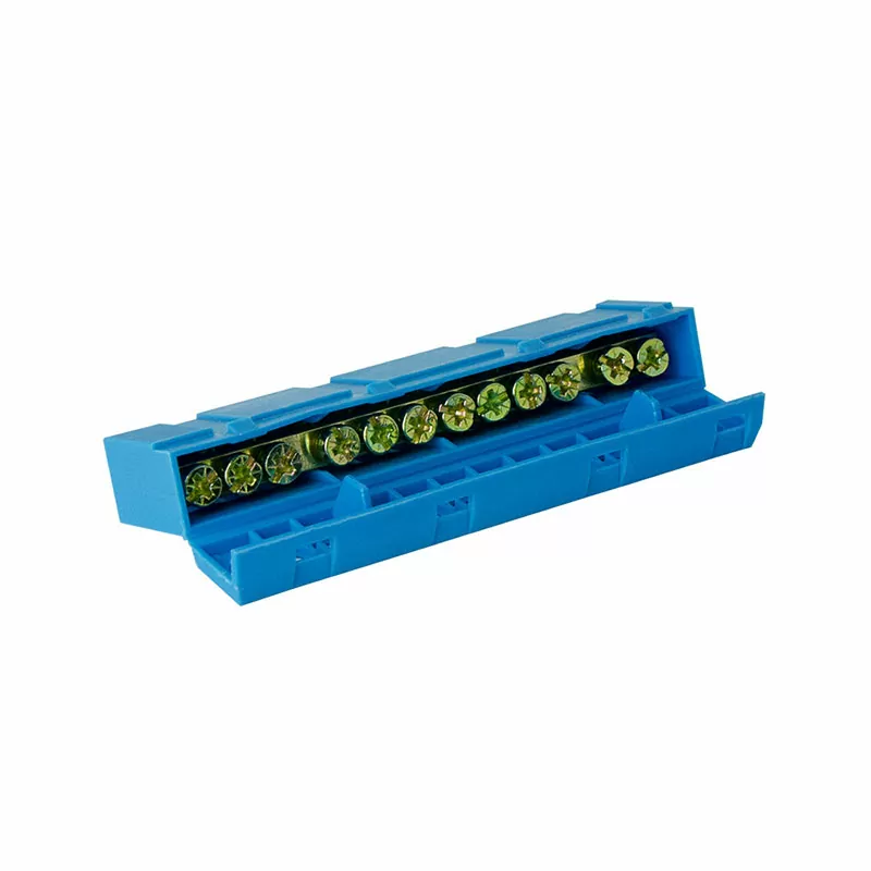 Шина нулевая TS-0609H 6х9 12 отв. в корпусном DIN-изоляторе син. ЭНЕРГИЯ — изображение 2