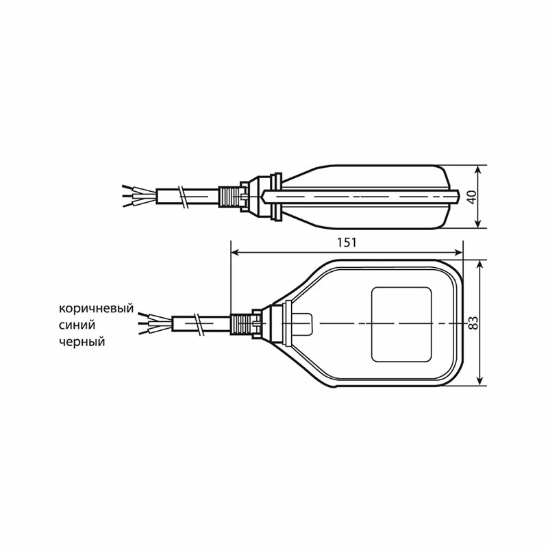 Выключатель поплавковый TSY-1 шнур 2 м.   ЭНЕРГИЯ — изображение 2