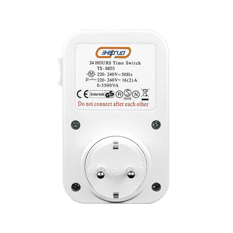 Таймер-розетка с мех. управлением TS-MD3  ЭНЕРГИЯ — изображение 2