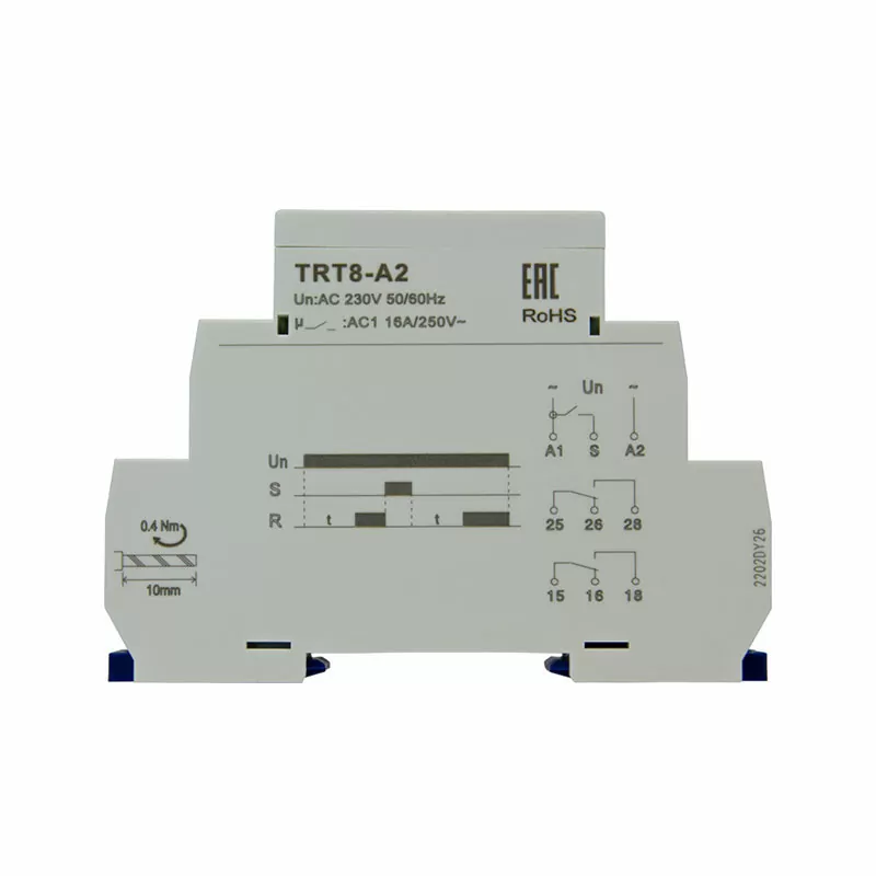 Реле задержки вкл. TRT8-A2 16А 230AС 2пк 0,1с-10дней ЭНЕРГИЯ — изображение 2