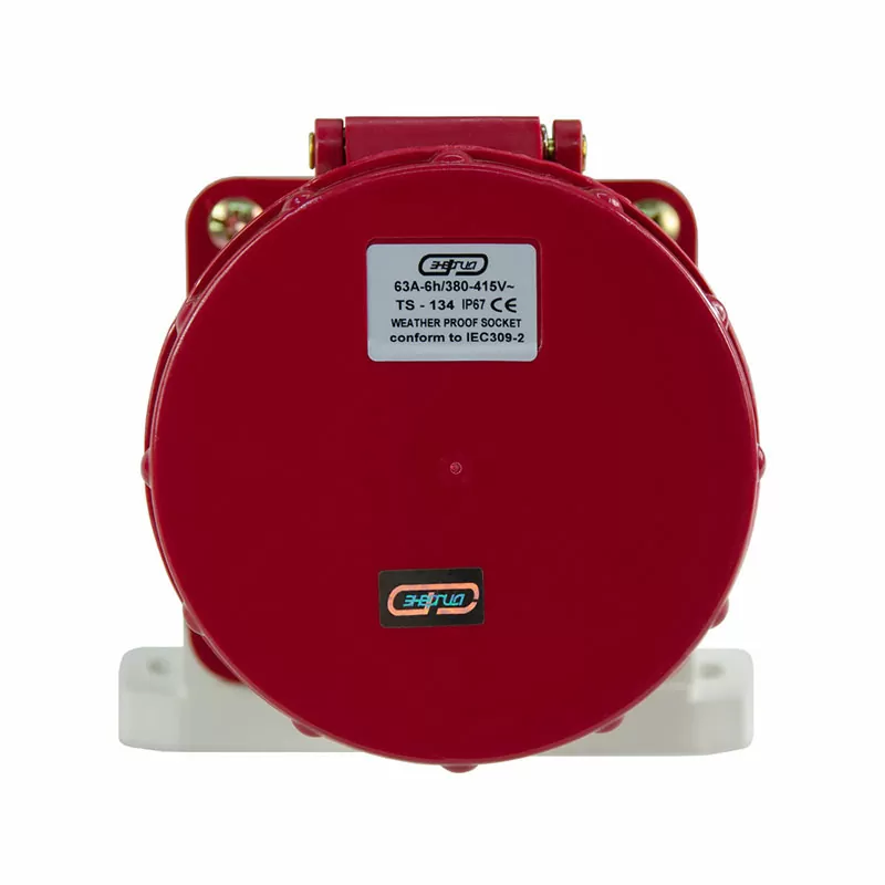 Розетка стационарная наружная TS-135 3P+PE+N 63А 400В IP67 ЭНЕРГИЯ — изображение 4