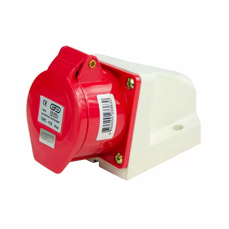 Розетка стационарная наружная TS-115 3P+PE+N 16А 400В IP44 ЭНЕРГИЯ — изображение 3
