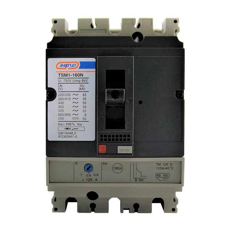 Автоматический выключатель TSM1-160N 3P 125A 36кА ЭНЕРГИЯ