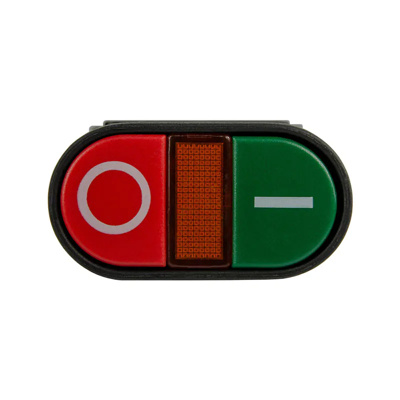 Кнопка APBB-22N d22мм "I-0" с подсветкой овальная неон 230В 1НО+1НЗ ЭНЕРГИЯ — изображение 2